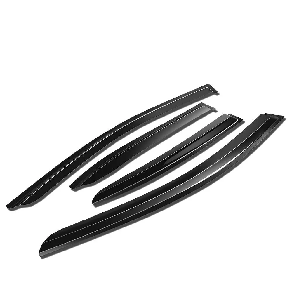 4Pcs Smoke Tinted [Type-On] Sun/Wind/Rain Window Visors Guard Deflector For 20-24 Toyota Corolla (E210) 1