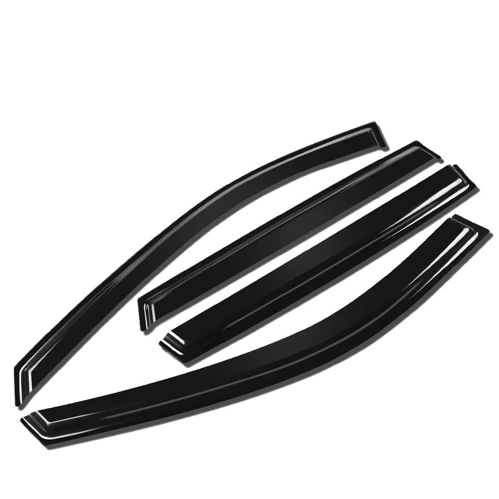 4Pcs Smoke Tinted [Type-On] Sun/Wind/Rain Window Visors Guard Deflector For 14-20 Nissan Rogue (T32) 1