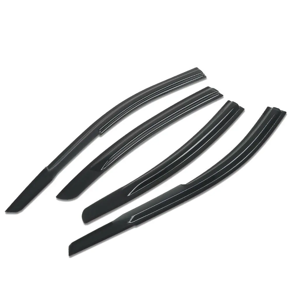 4Pcs Smoke Tinted [Type-On] Sun/Wind/Rain Window Visors Guard Deflector For 17-20 Hyundai Elantra (Ad) 1