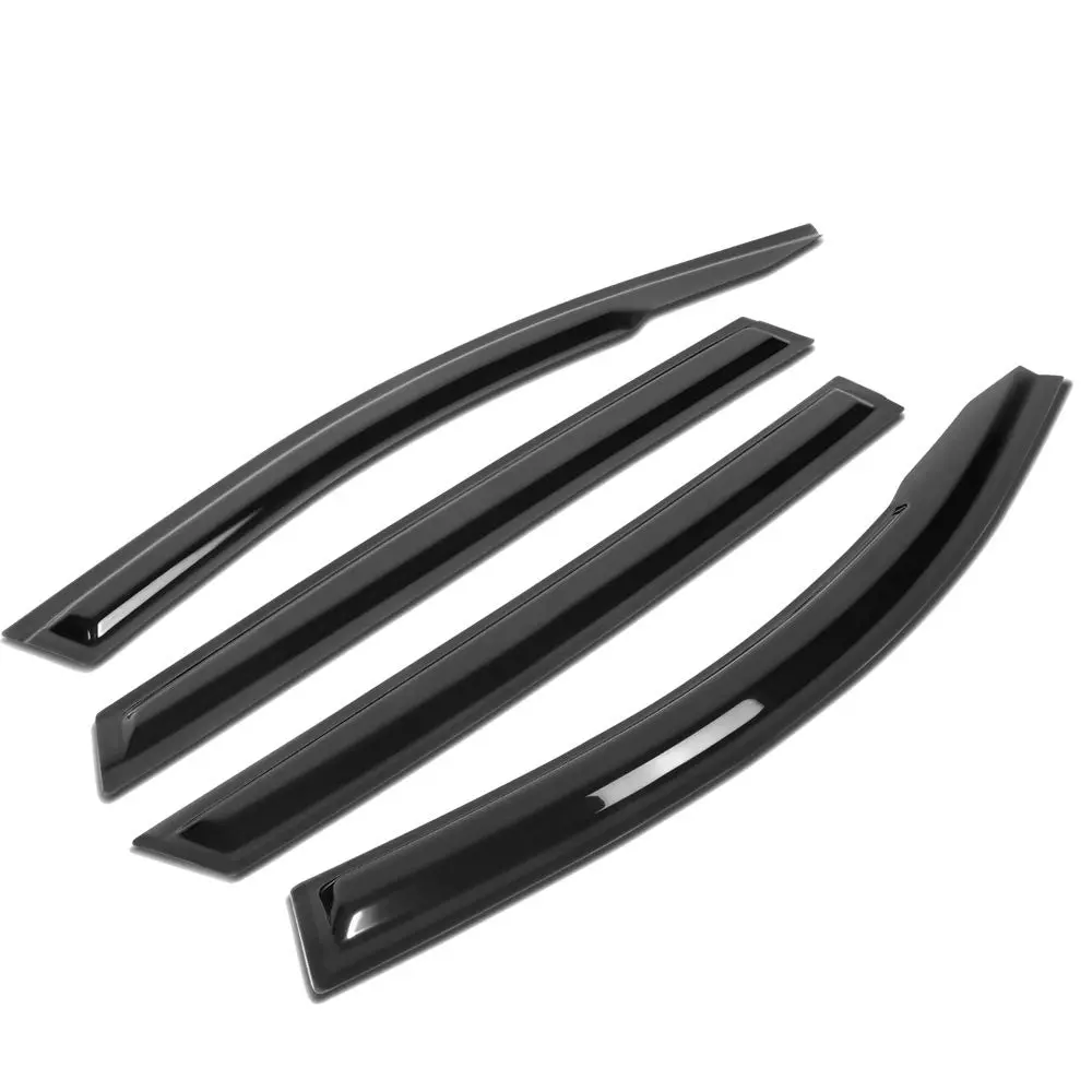 4Pcs Smoke Tinted [Type-On] Sun/Wind/Rain Window Visors Guard Deflector For 19-23 Hyundai Santa Fe (Tm) 1