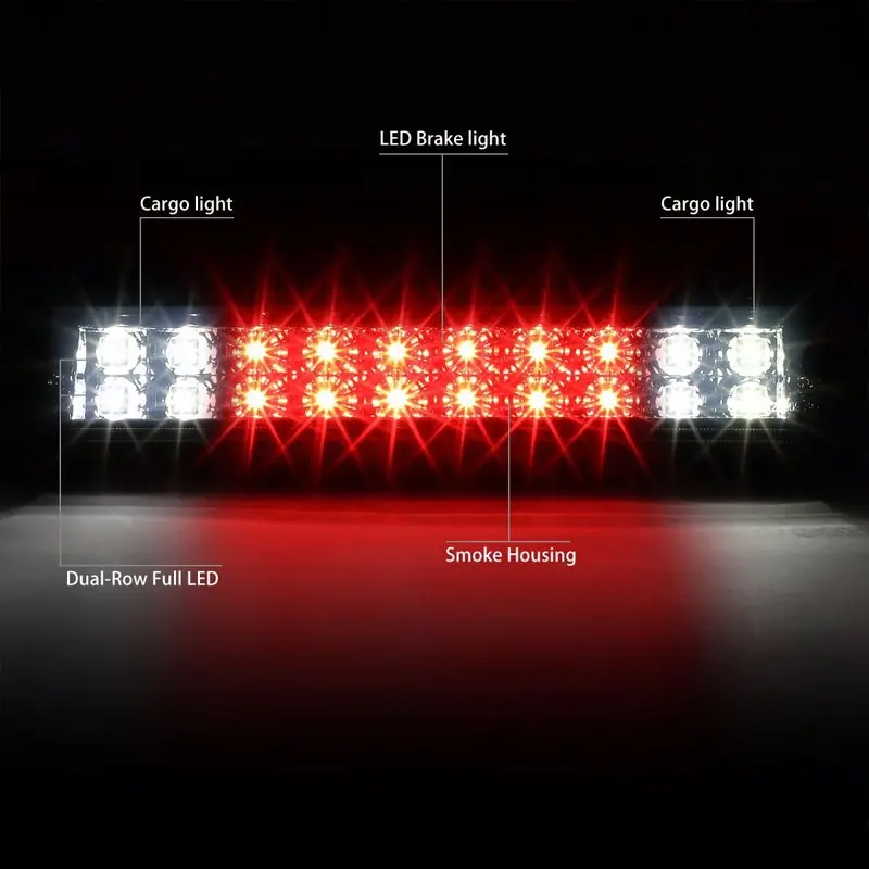 Chrome Housing Smoke Len Rear Third Brake Led Light For Ford 09-14 F-150/Mark Lt 2
