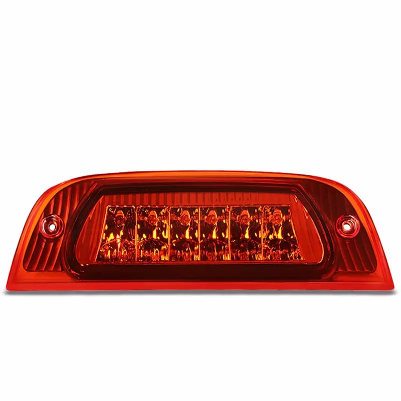 Chrome Housing Red Len Rear Third Brake Red Led Light For Jeep 02-07 Liberty Kj 1