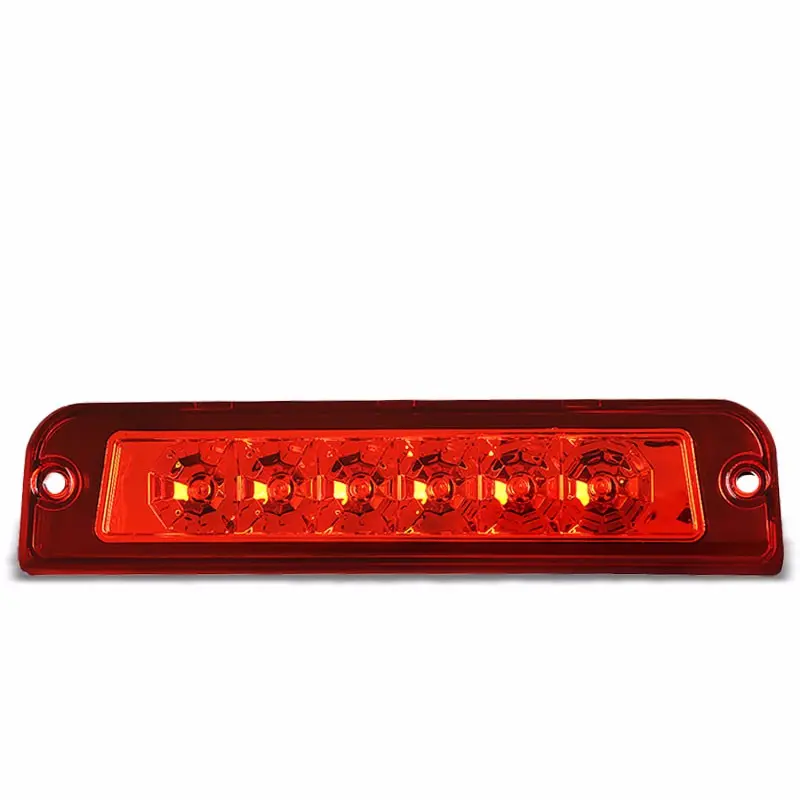 Chrome Housing Red Len Rear Third Brake Red Led Light For 97-06 Wrangler Tj 1