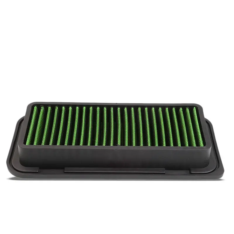 Green High Flow Washable/Reuse Drop-In Panel Air Filter For 00-05 Toyota Echo 1