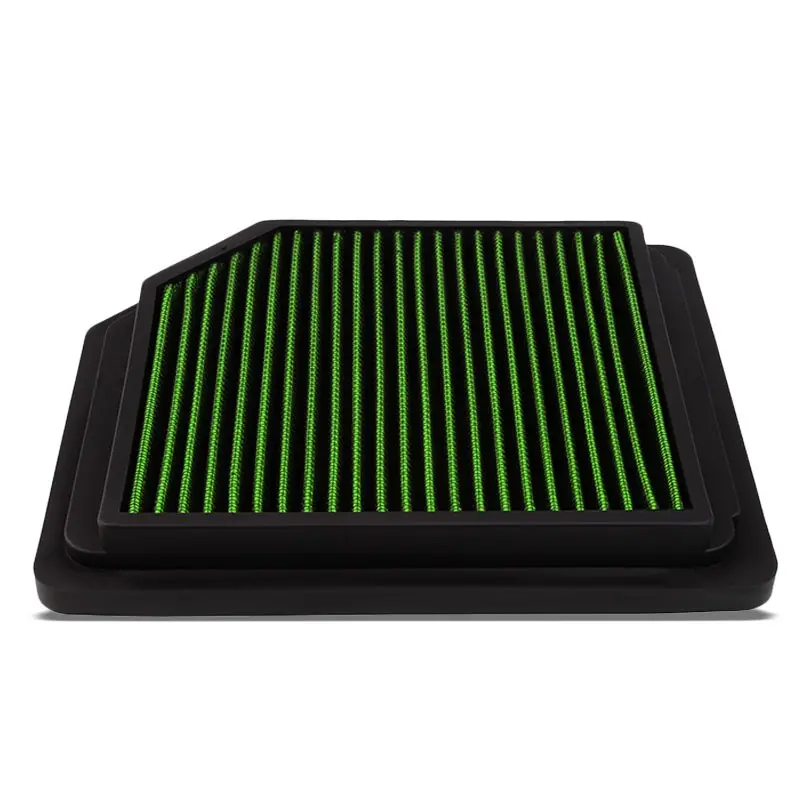 Green High Flow Washable/Reuse Drop-In Panel Air Filter For 06-11 Civic 1.8L 1