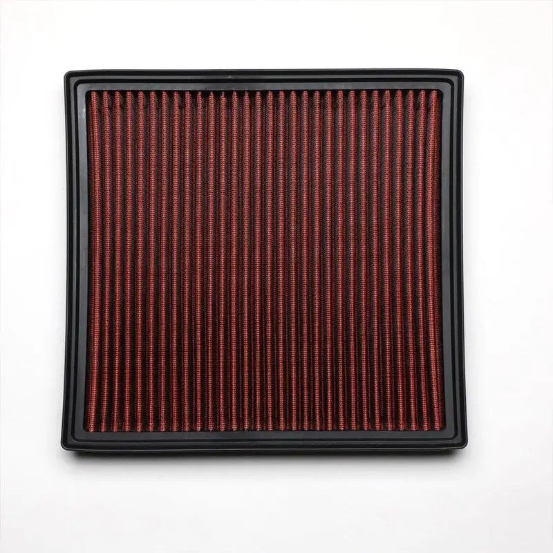 Red High Flow Washable Airbox Drop-In Panel Air Filter For 14-17 X5 3.0L Turbo 2