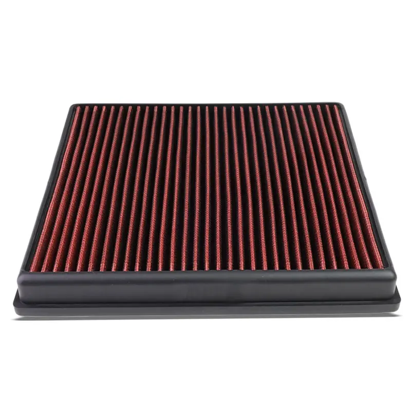 Red High Flow Washable Airbox Drop-In Panel Air Filter For 14-17 X5 3.0L Turbo 1