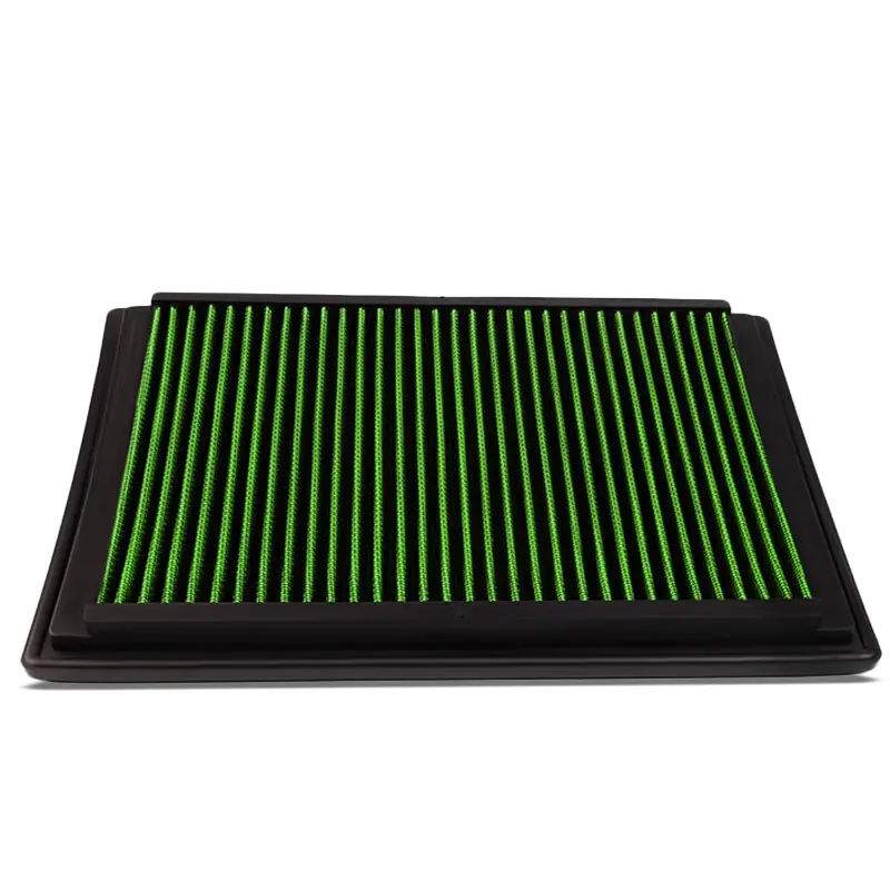 Green High Flow Washable/Reuse Drop-In Panel Air Filter For 05-07 F250/F350 5.4L 1