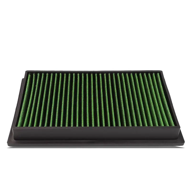 Green High Flow Cotton Washable Drop-In Panel Air Filter For 90-16 Pathfinder V6 1