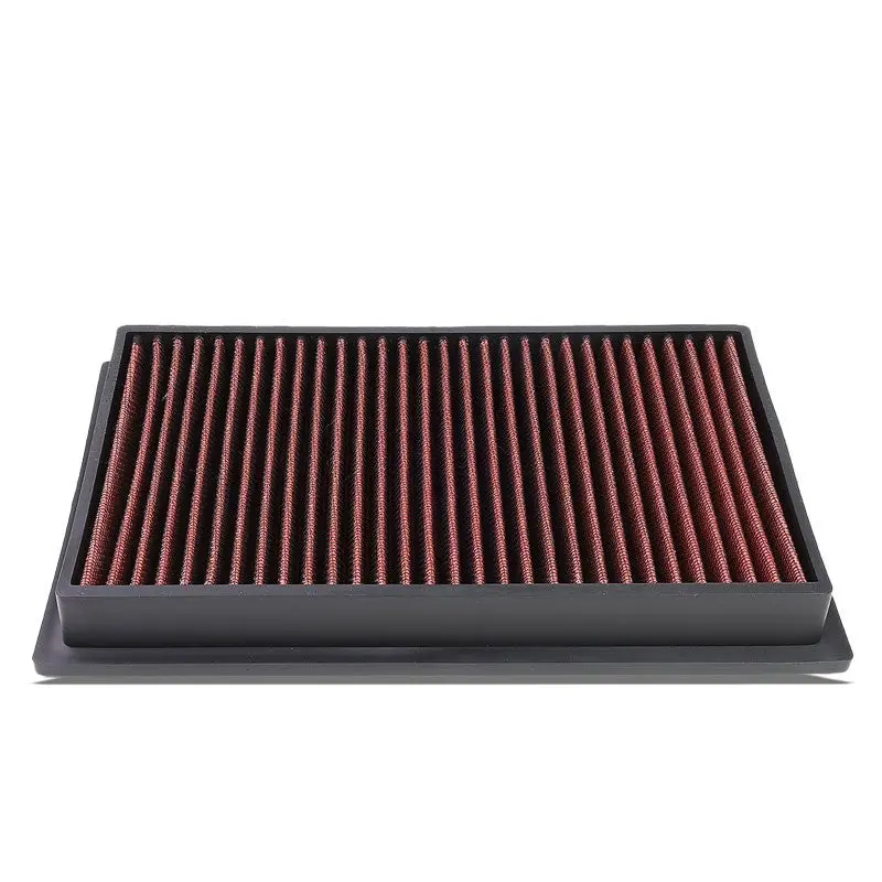 Red High Flow Cotton Washable Airbox Drop-In Panel Air Filter For 04-17 Quest 1