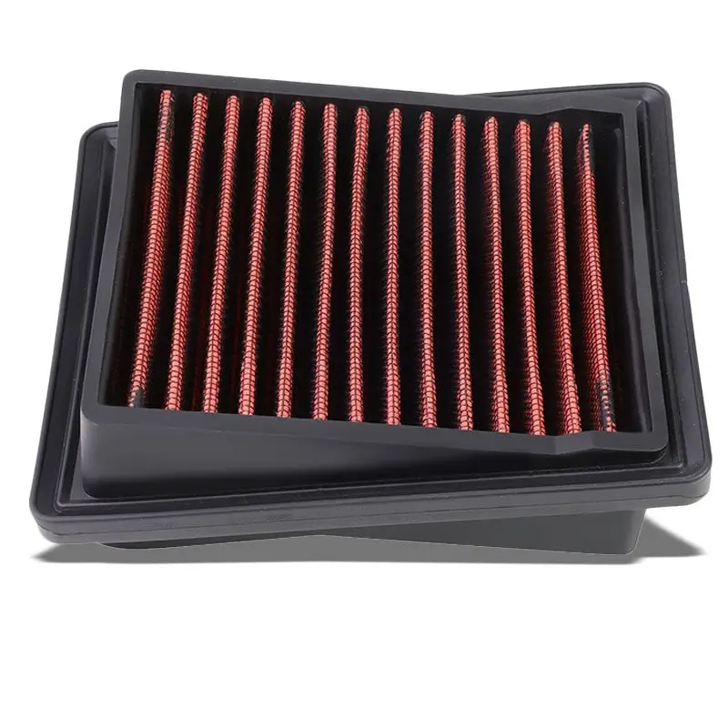 Red High Flow Washable/Reuse Airbox Drop-In Panel Air Filter For 07-08 Fit 1.5L 1