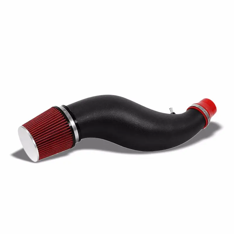 Black Shortram Air Intake+Red Filter For Honda 92-00 Civic/Del Sol 1.5L/1.6L 1
