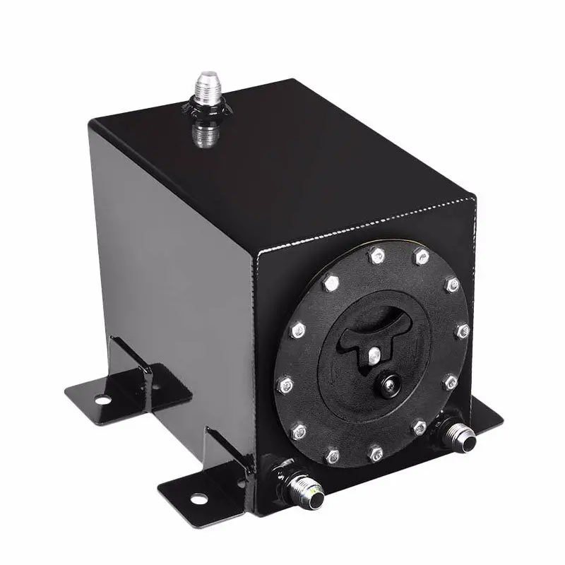 Black Aluminum 1 Gallon/3.75L Gas Fuel Cell Tank/Black Cap Door+Level Sender 1