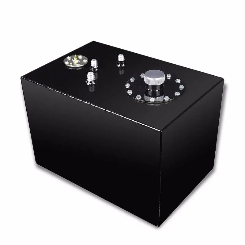 Black Aluminum 12 Gallon/45.4L Gas Fuel Cell Tank/Black Cap Door+Level Sender 1