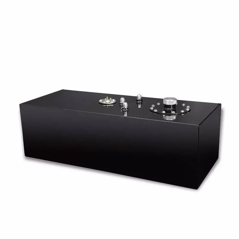 Black Aluminum 15 Gallon/45.4L Gas Fuel Cell Tank/Black Cap Door+Level Sender 1