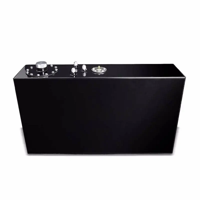 Black Aluminum 17 Gallon/64.4L Gas Fuel Cell Tank/Black Cap Door+Level Sender 1