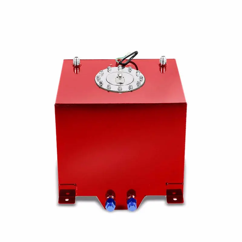 Red Aluminum 5 Gallon/18.8L Gas Fuel Cell Tank/Polish Cap Door+Level Sender 1
