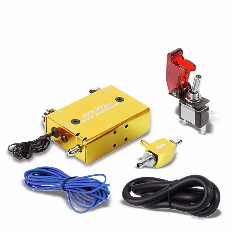 Gold Dual Stage Electronic Adjustable Pressure 1-30 Psi Turbo Charger Boost Control+Rocket Switch 1