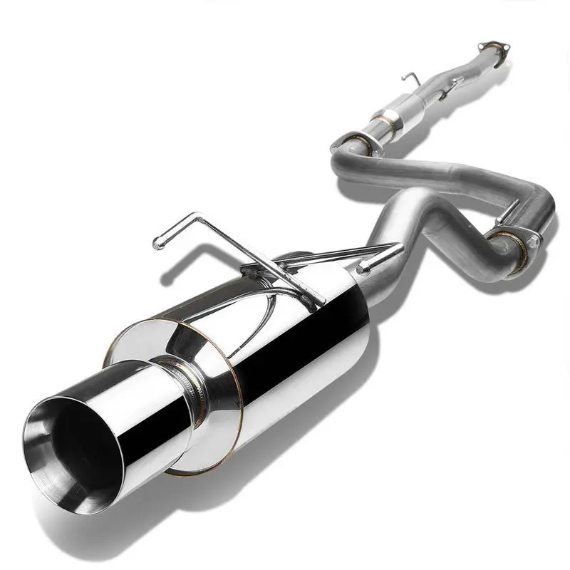 4" Roll Muffler Tip Exhaust Catback System For 94-01 Integra Gs-R/Type R 1.8L 2