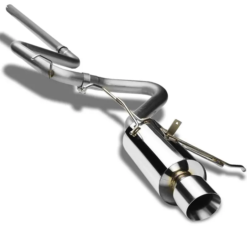 Exhaust Catback System 4.00" Round Rolled Muffler Tip For 01-06 Chrysler Pt Cruiser 2.4L Na/Turbo Models 1