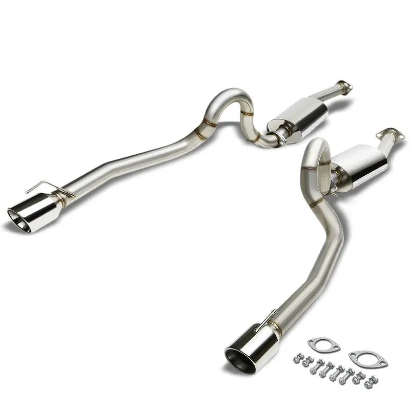 4" Dual Roll Muffler Tip Exhaust Catback System For 96-04 Mustang 4.6L V8 Sn-95 1