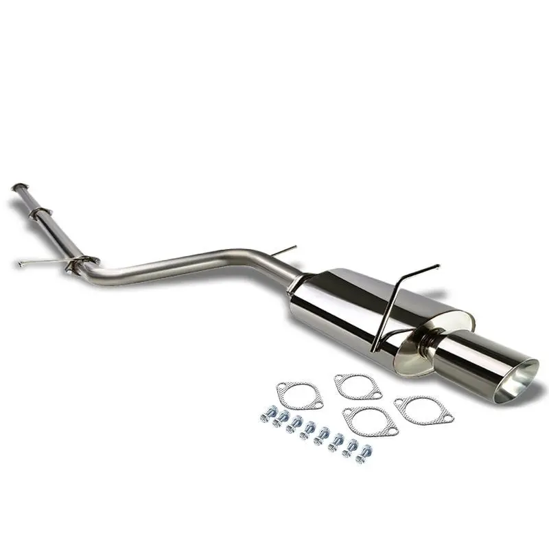 Exhaust Catback System 4.00" Round Rolled Muffler Tip For 06-09 Mitsubishi Eclipse 2.4L L4 (4Th Gen) 1