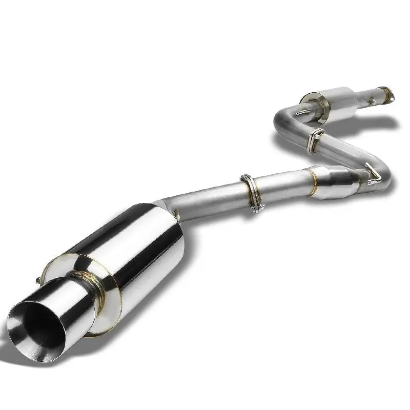 4" Roll Muffler Tip Exhaust Catback System For 95-99 Mitsubishi Eclipse Gst 2.0L 1