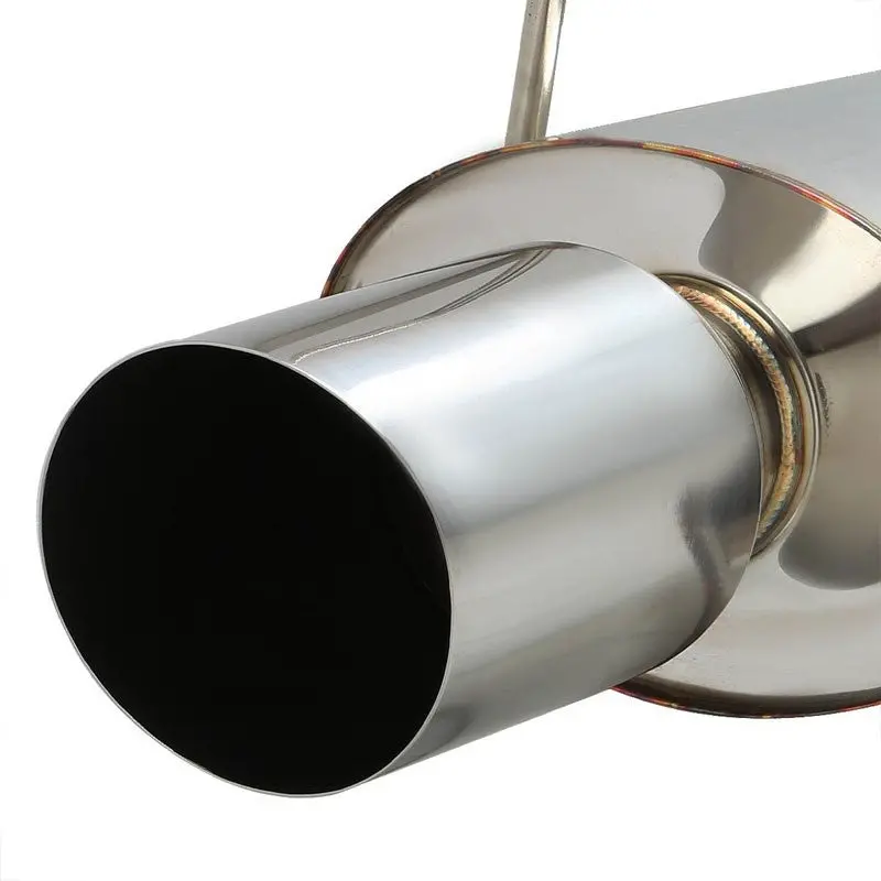 Exhaust Catback System 4.00" Round Muffler Tip For 02-05 Honda Civic Si 2.0L Hatchback Ep3 2