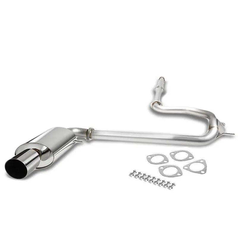 4" Muffler Tip Exhaust Oe Catback System For 88-91 Civic Sedan 1.5L/1.6L Ed3/Ed4 1