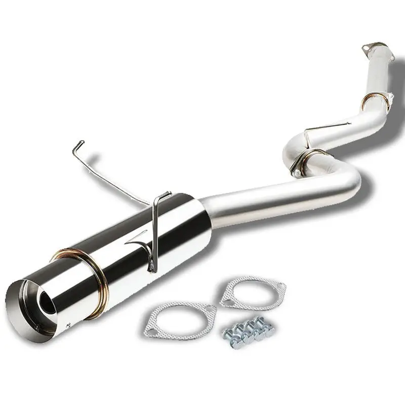 Exhaust Catback System 4.50" Round Muffler Tip With Silencer For 15-21 Subaru Wrx Wrx Sti (Va 1St Gen) 1