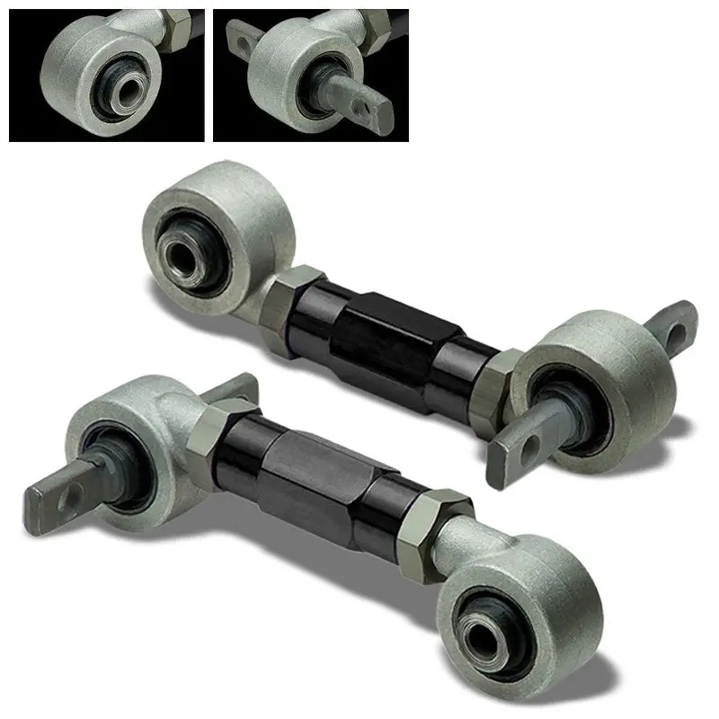 Black Adjust Steel Rear Camber Control Arm Kit For 88-00 Civic Ee/Ef/Eg/Eh/Ej/Dc 1