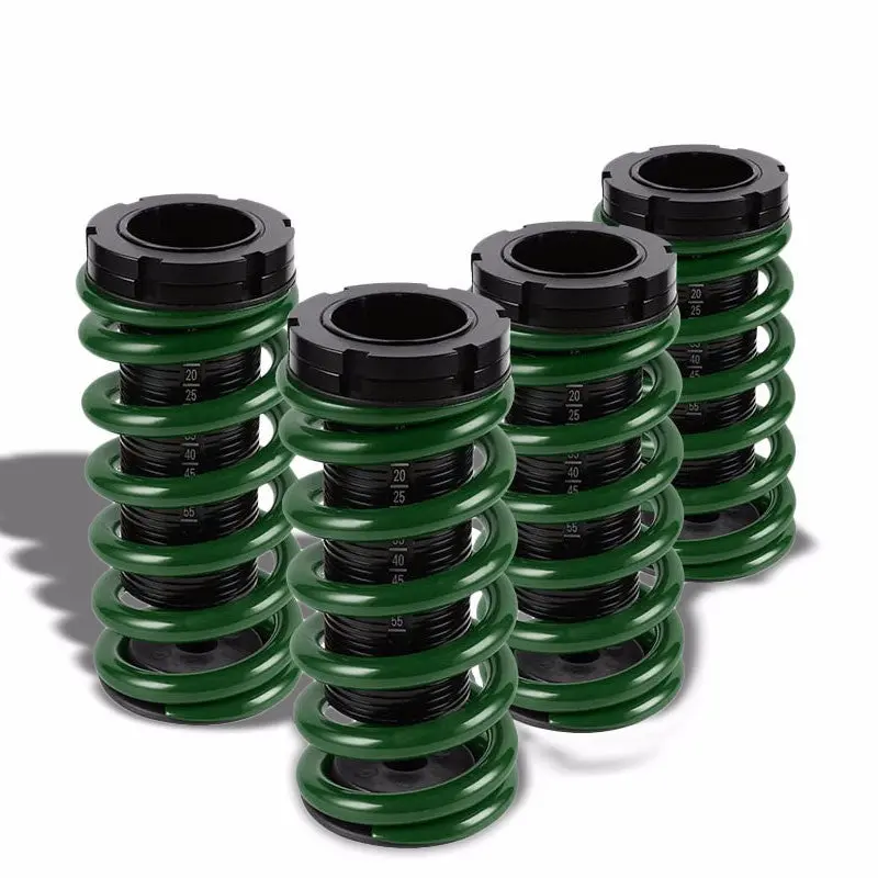 Front/Rear Scaled Black Coilover Green Lowering Spring Kit For 88-00 Civic Eg/Ej 1