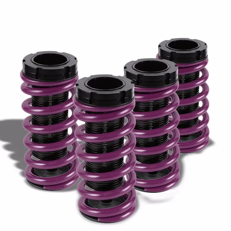 Front/Rear Scaled Black Coilover Purple Lowering Spring For 88-00 Civic Eg/Ej/Ek 1