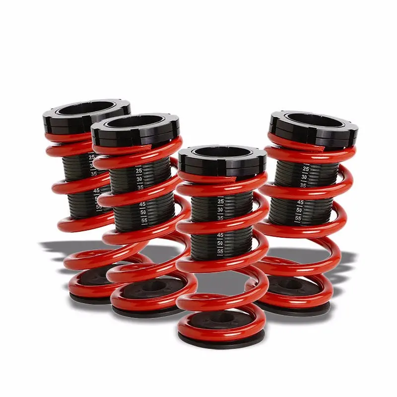 Front/Rear Scaled Black Coilover Red Lowering Spring For 94-99 Celica T200 1.8L 1