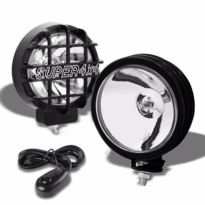 6" Round Black Body Housing Clear Fog Light/Super 4X4 Offroad Guard Work Lamp 1