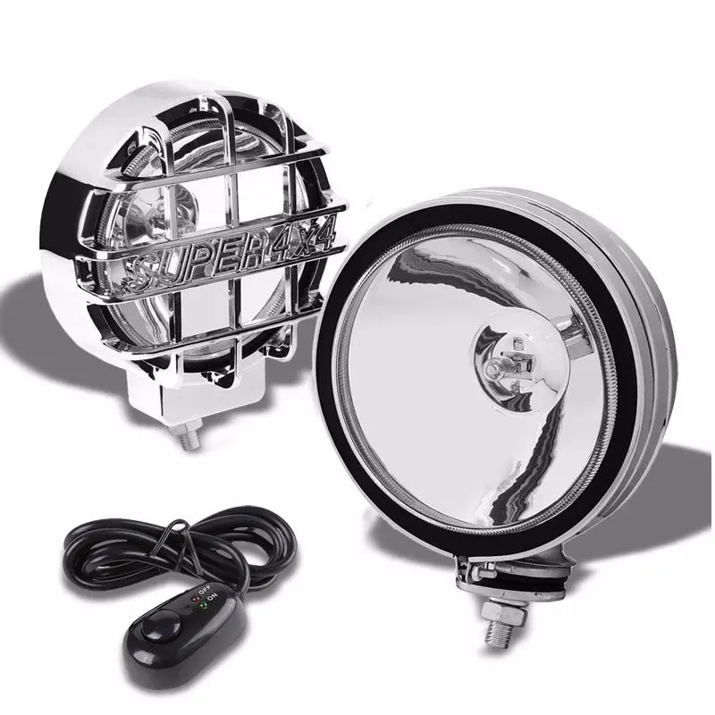 6" Round Chrome Body Housing Fog Light/Super 4X4 Offroad Guard Work Lamp 1