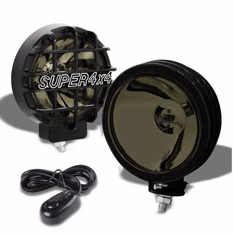6" Round Black Body Housing Smoke Fog Light/Super 4X4 Offroad Guard Work Lamp 1