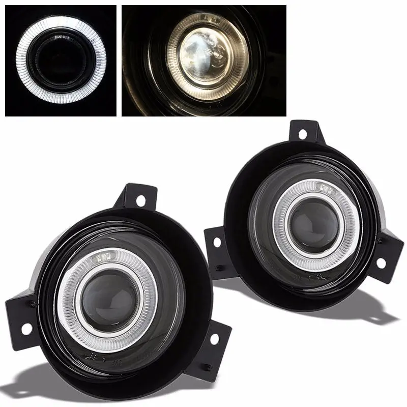 Halo Projector Clear Lens Housing Bumper Fog Light/Lamp For Ford 01-03 Ranger 1