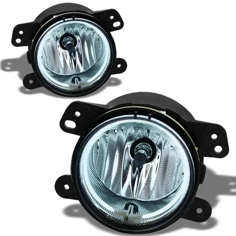 Clear Lens Oe Bumper Ccfl Halo Ring Fog Light Lamp For 05+ Chrysler/Dodge 1