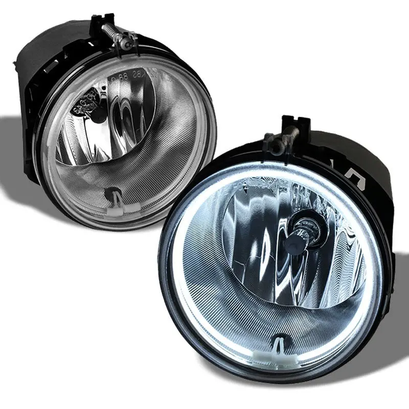 Clear Lens Oe Bumper Ccfl Ring Fog Light Lamp For 05+ Chrysler/Dodge/Jeep 1