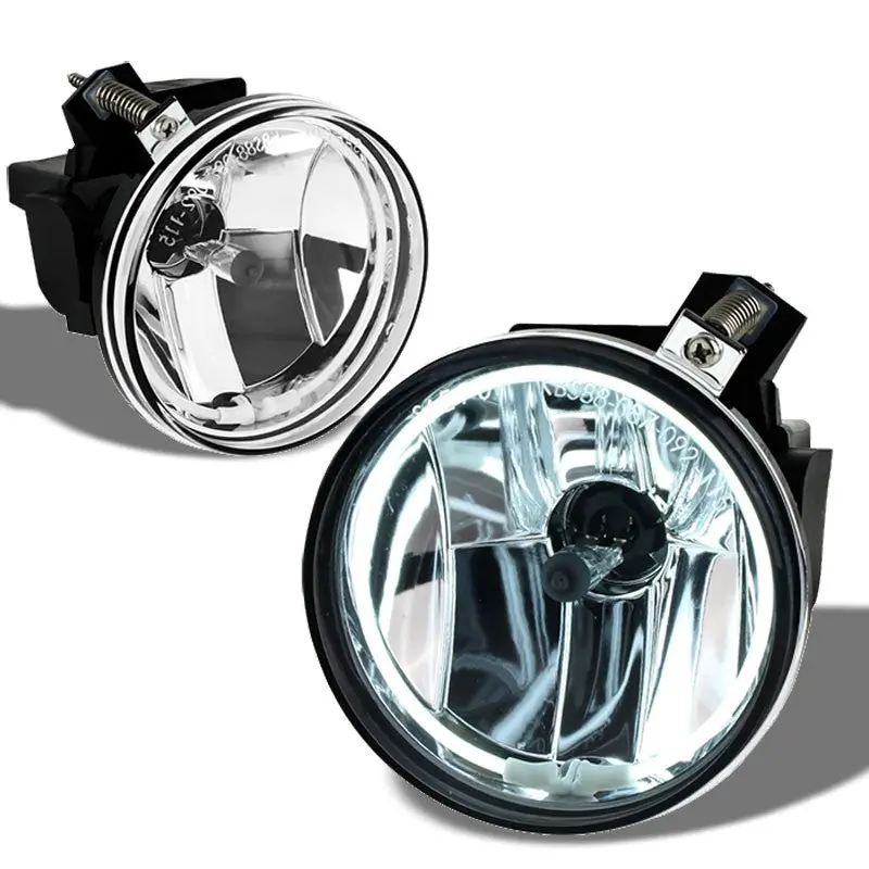 Clear Lens Oe Front Bumper Ccfl Halo Ring Fog Light Lamp For 01-04 Dakota 1