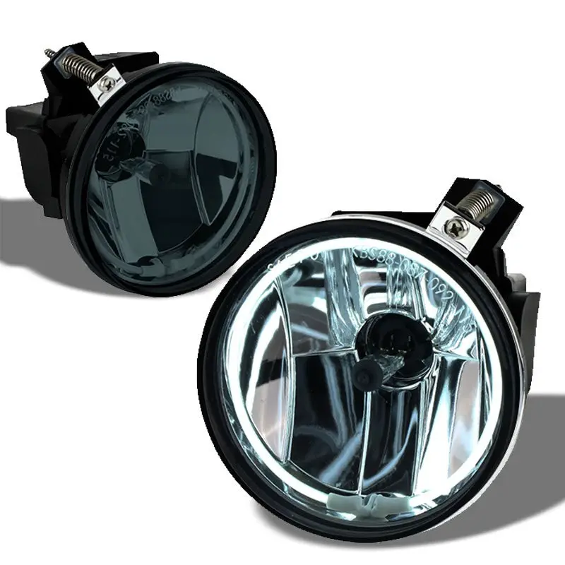 Smoke Lens Oe Front Bumper Ccfl Halo Ring Fog Light Lamp For 01-03 Durango 1