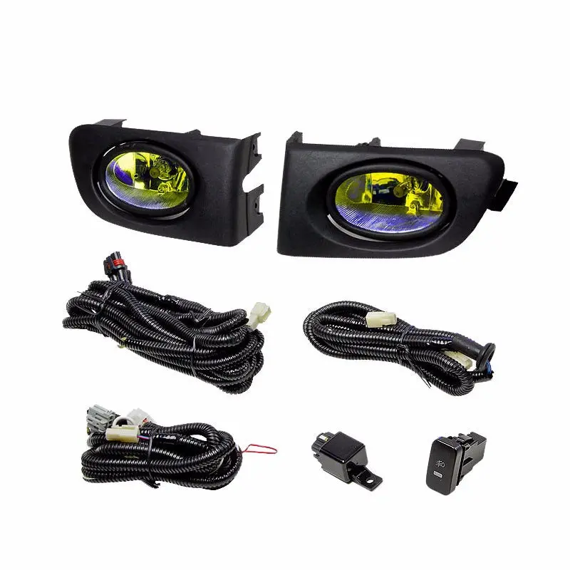 Ion Lens Housing Driving/Bumper Fog Light+Mounting For Honda 01-03 Civic 1.7L 1