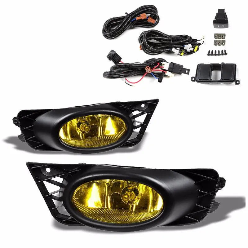 Amber Lens Housing Driving/Bumper Fog Light+Mounting For Honda 09-11 Civic Fa/Fd 1