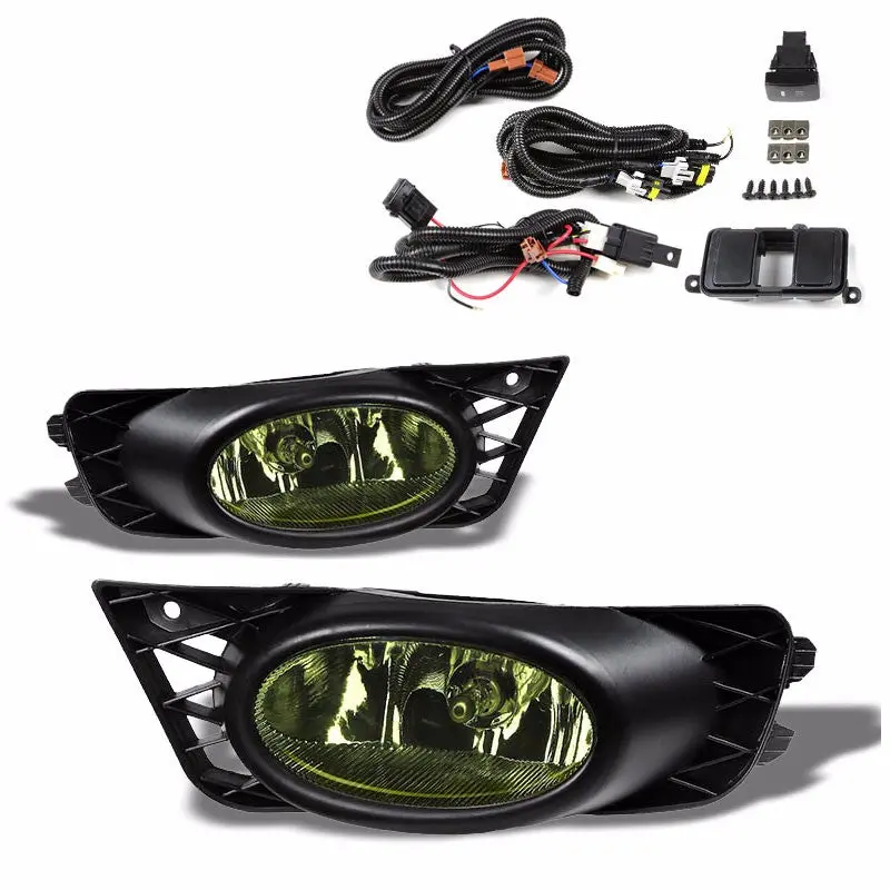 Smoke Lens Housing Driving/Bumper Fog Light+Mounting For Honda 09-11 Civic Fa/Fd 1