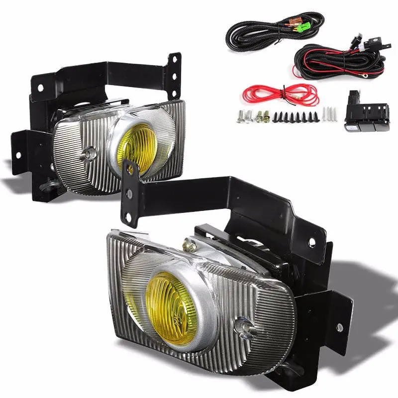 Amber Lens Housing Driving/Bumper Fog Light+Wiring For Honda 92-95 Civic Eg8/Eh9 1