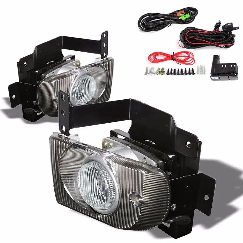 Clear Lens Housing Driving/Bumper Fog Light+Wiring For Honda 92-95 Civic Eg8/Eh9 1