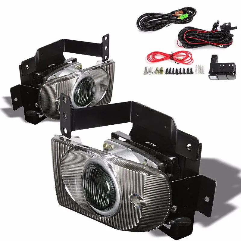 Smoke Lens Housing Driving/Bumper Fog Light+Wiring For Honda 92-95 Civic Eg8/Eh9 1