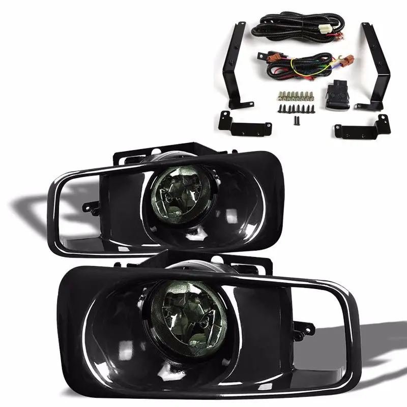 Smoke Lens Housing Driving/Bumper Fog Light+Kit For Honda 99-00 Civic Ej/Ek/Em 1
