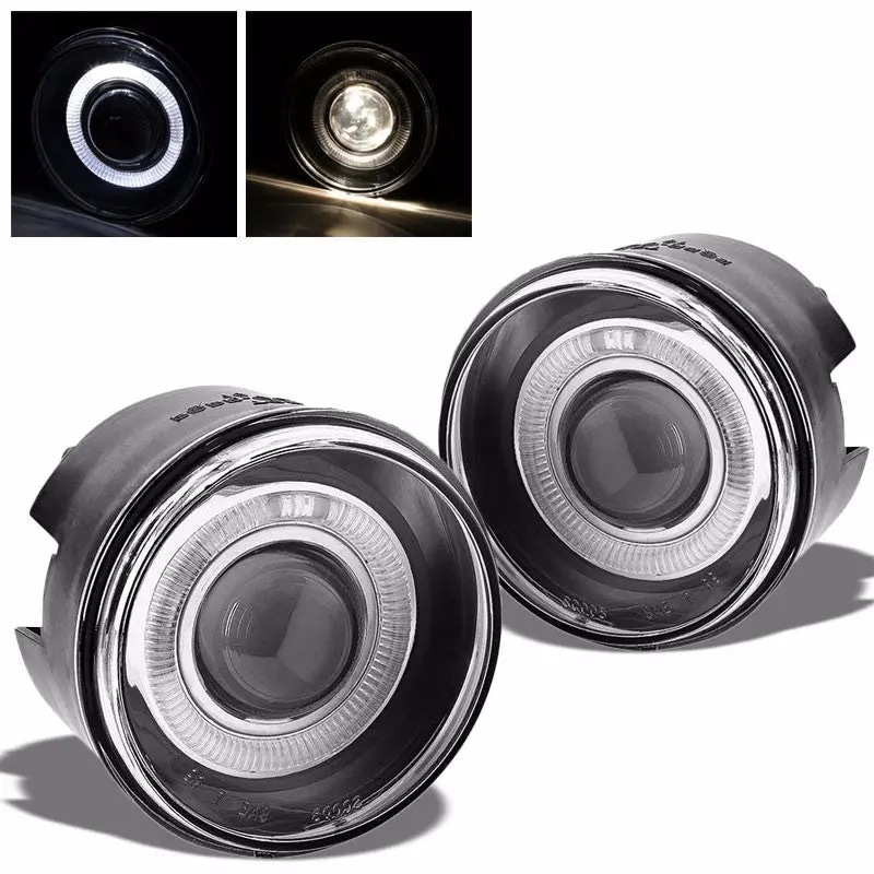 Halo Projector Clear Lens Housing Fog Light/Lamp For Jeep 04-10 Grand Cherokee 1